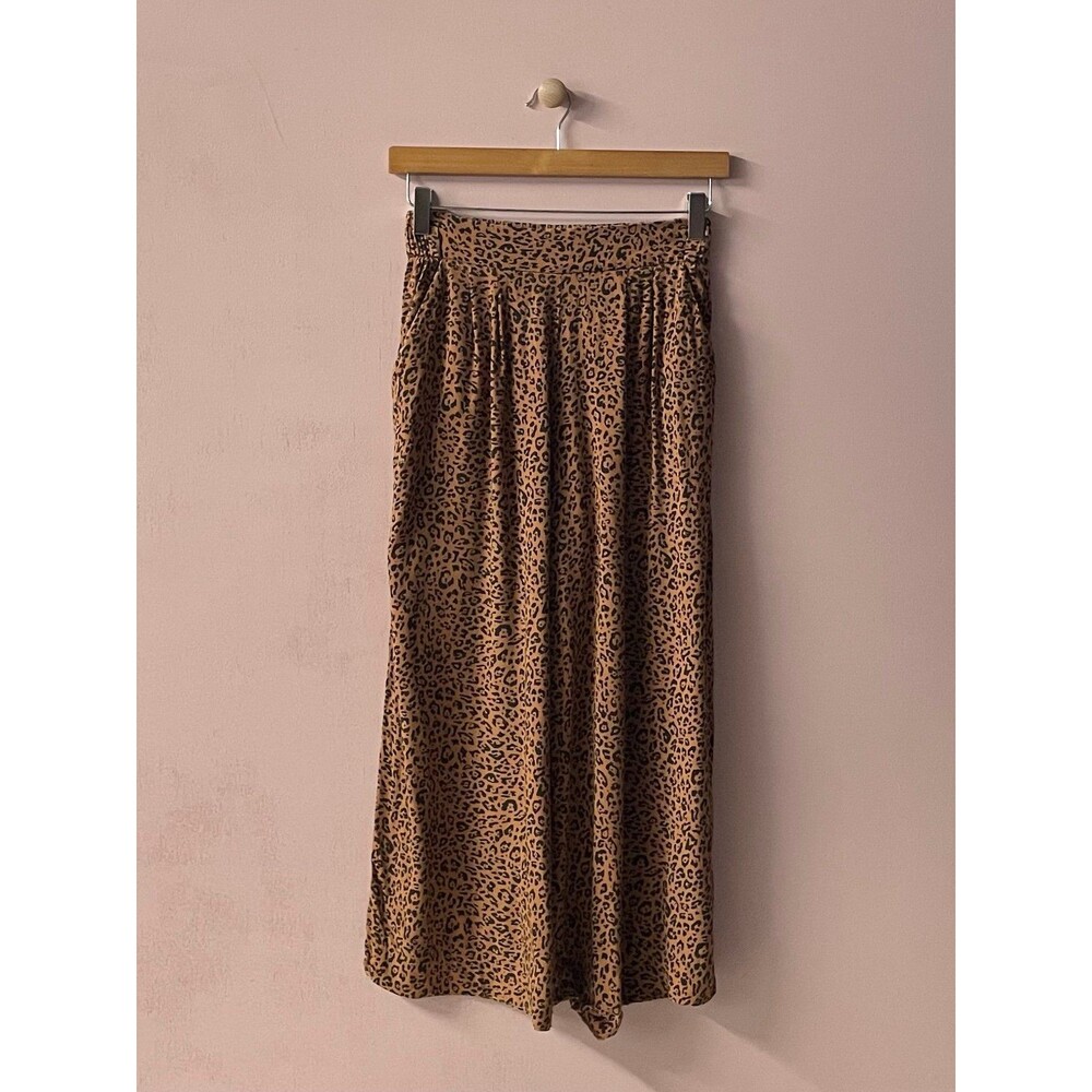 H&M Rusty Brown Cheetah Print Culottes Size 2